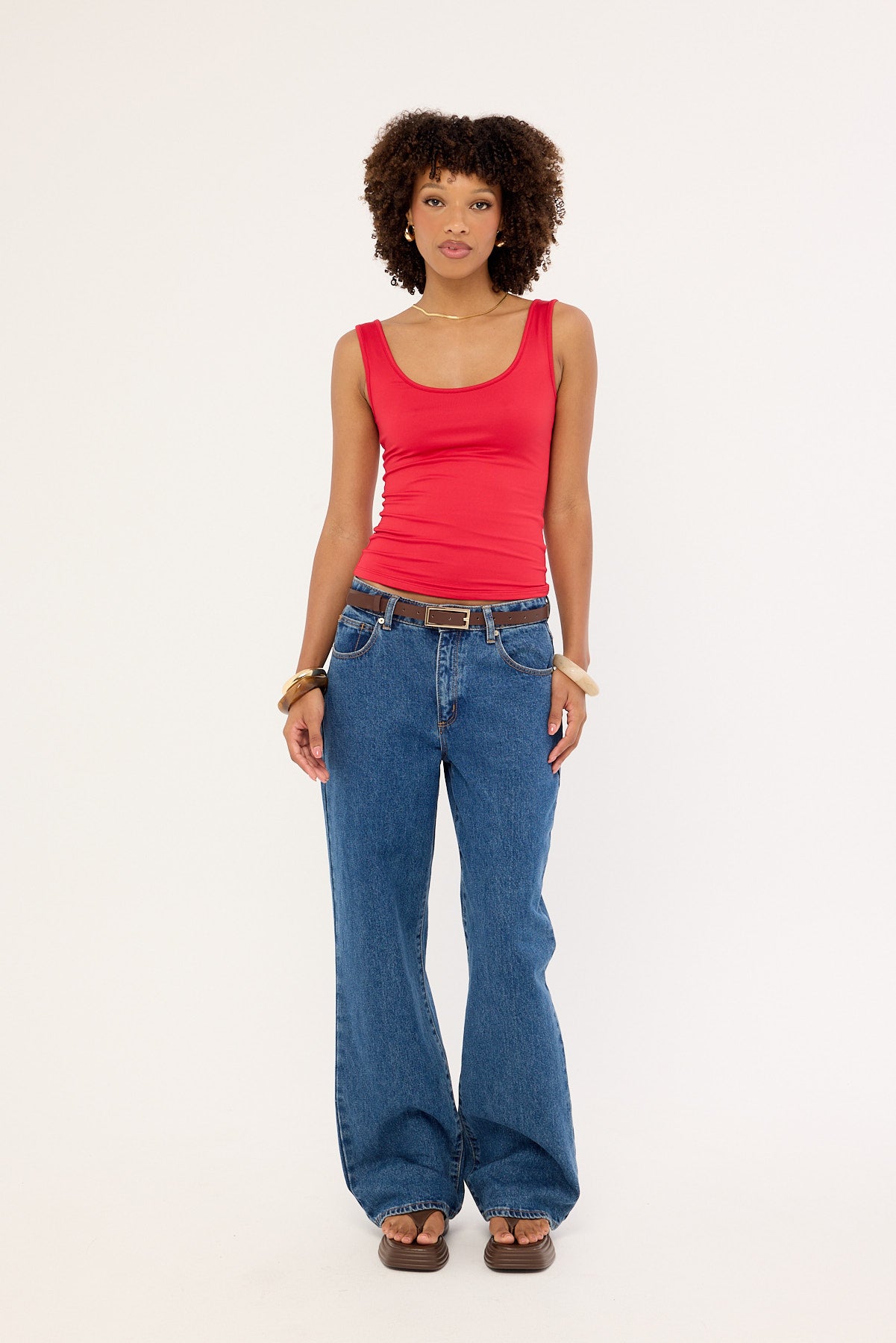 L&t Sophia Singlet Tank Top Red