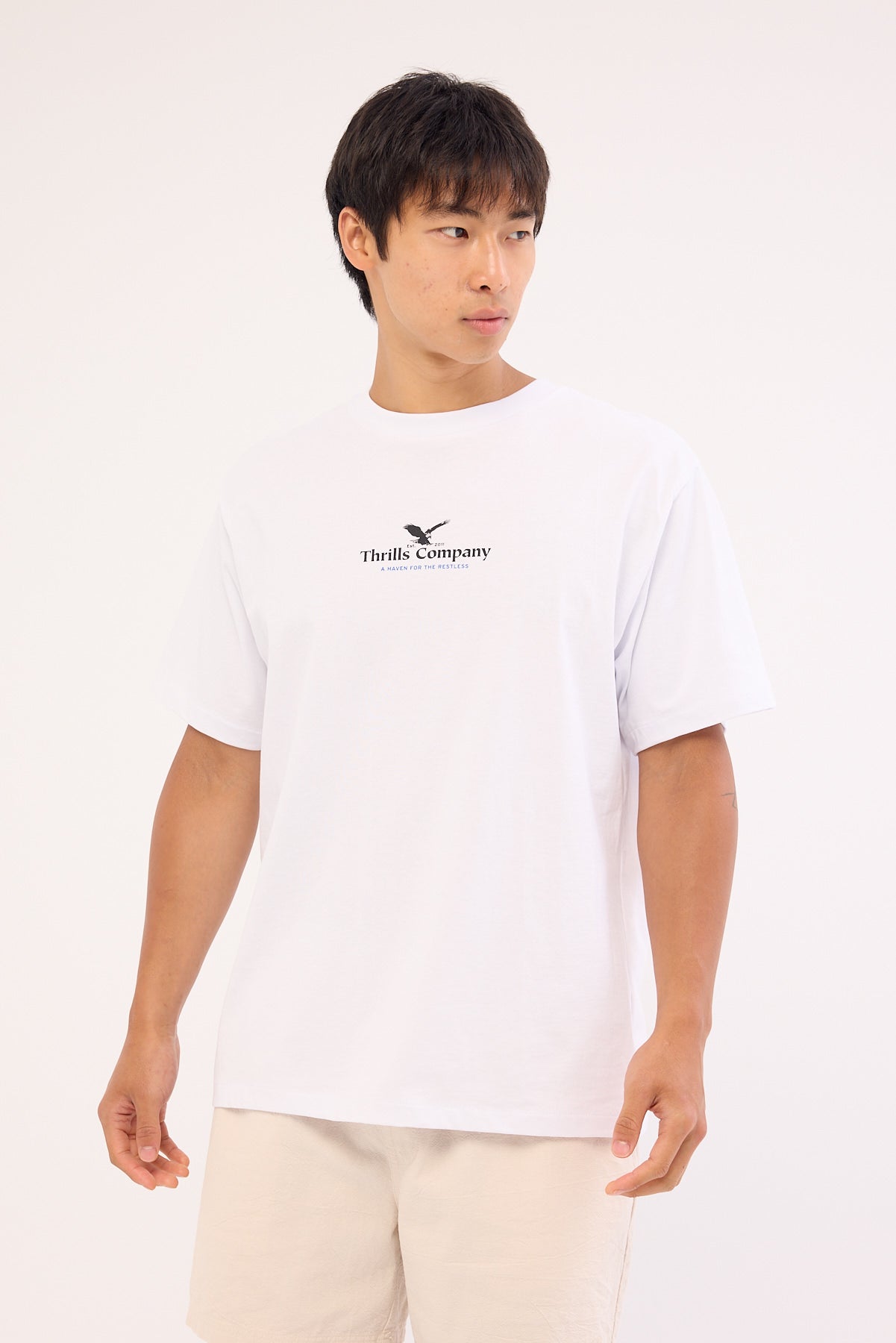 Thrills A Haven For The Restless Merch Fit Tee White