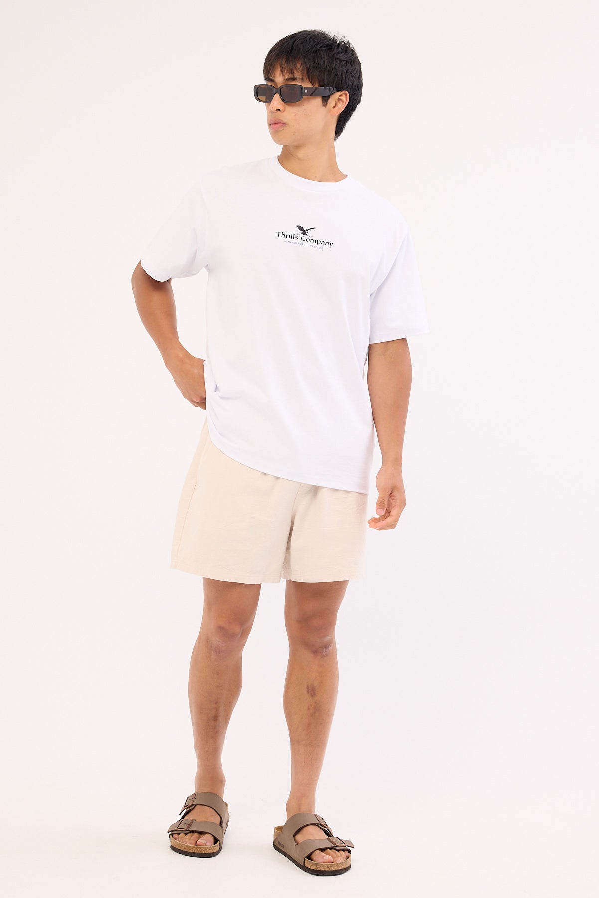 Thrills A Haven For The Restless Merch Fit Tee White