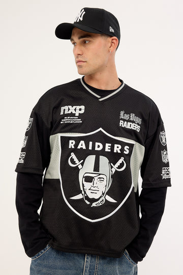 Nena & Pasadena Raiders Goal Mesh Tee Jet Black