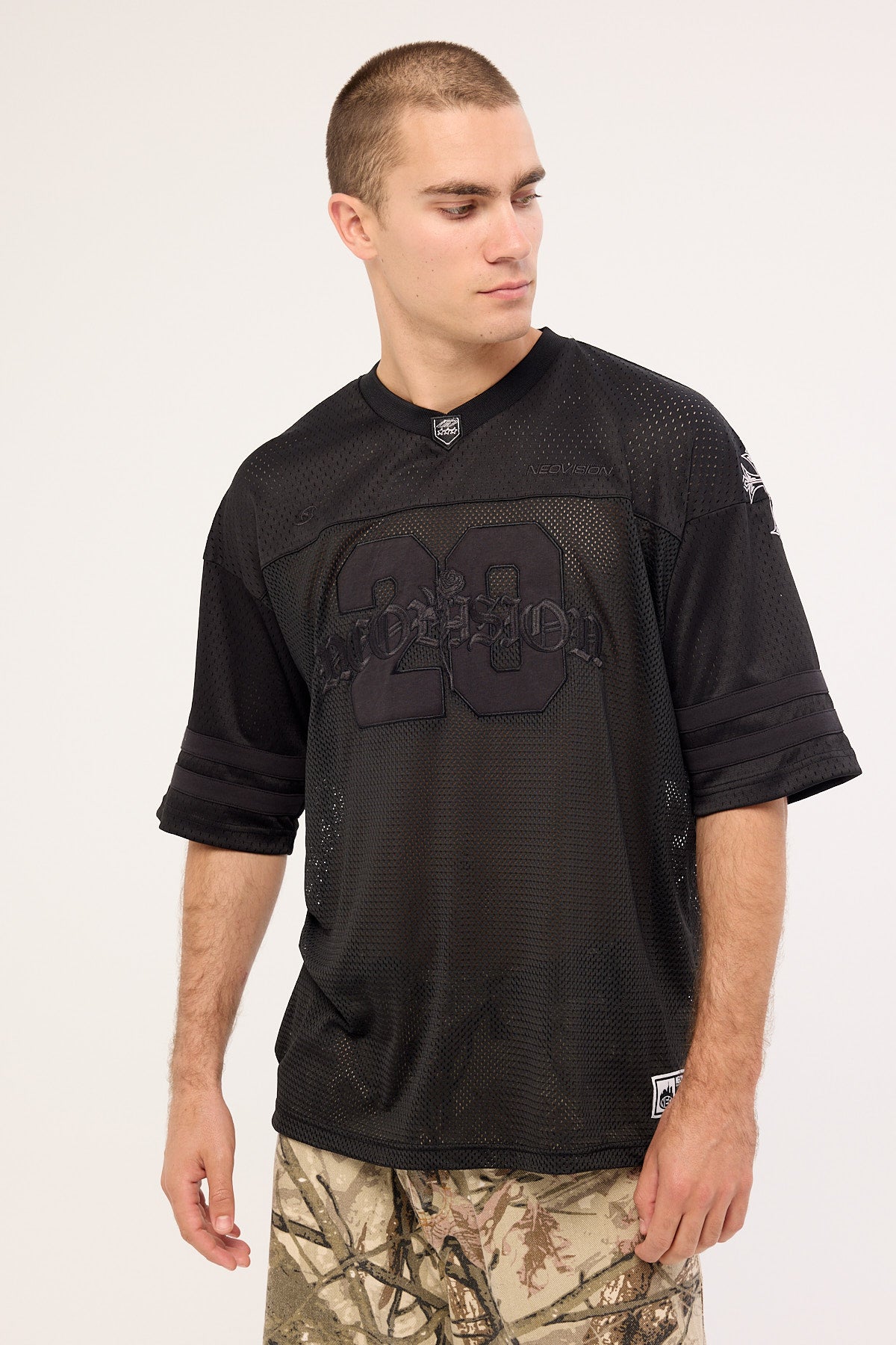 Neovision Rosebud V Neck Jersey Black