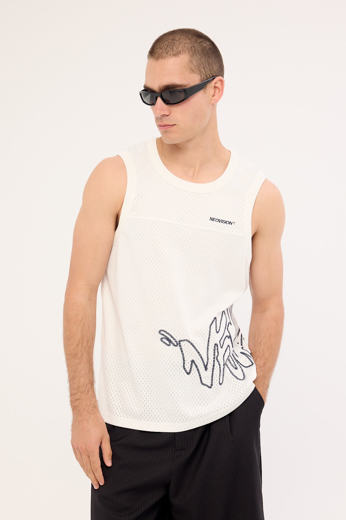 Neovision Reflekt Loose Singlet Tank White