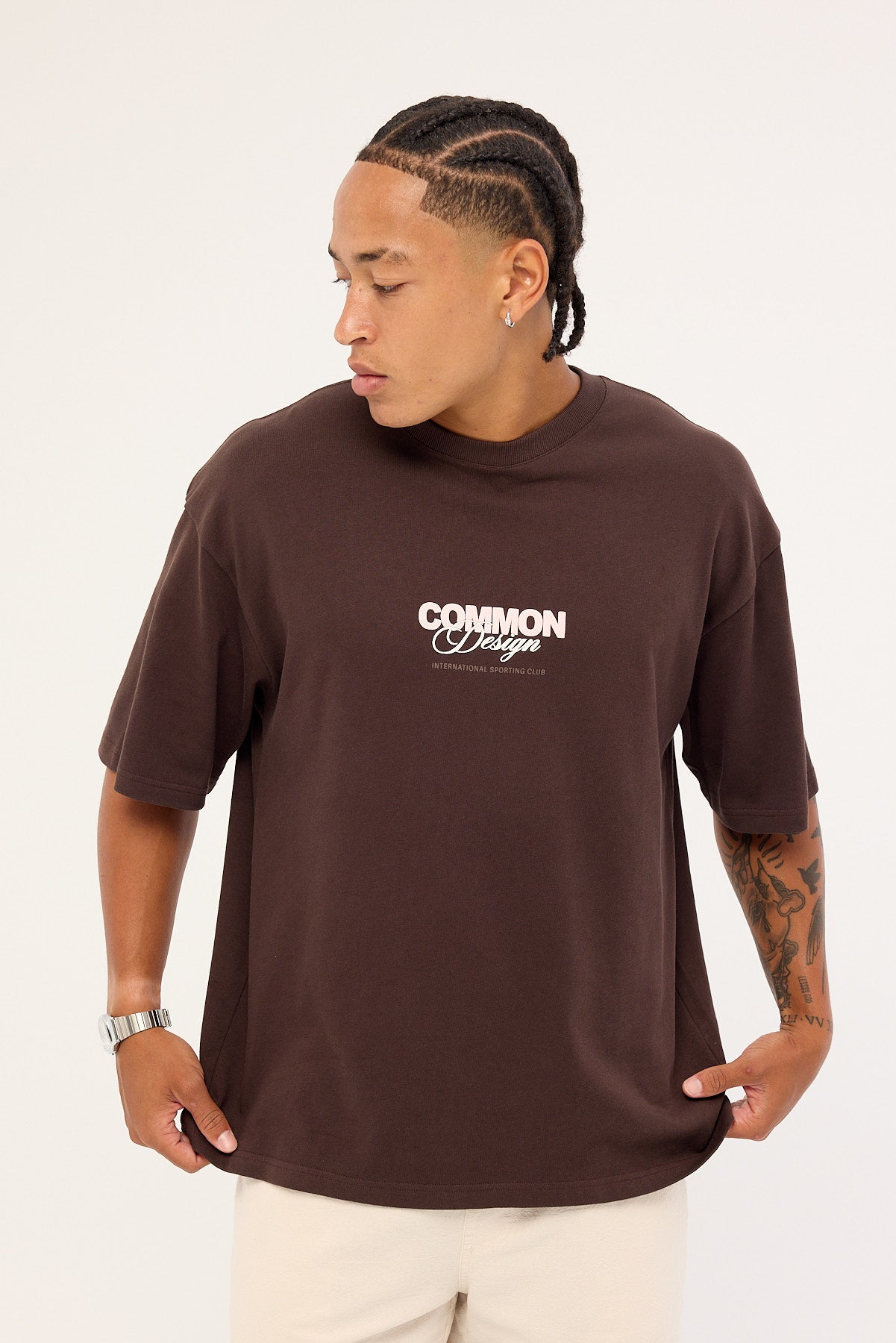 Common Need Compose Heavyweight Easy Tee Coffee Brown