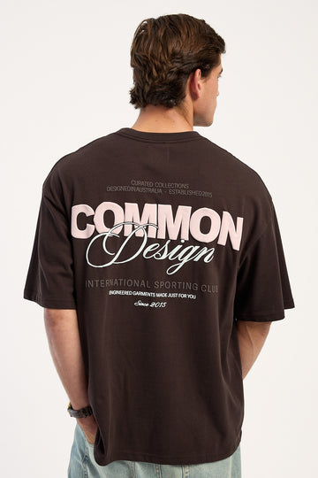 Common Need Compose Heavyweight Easy Tee Coffee Brown