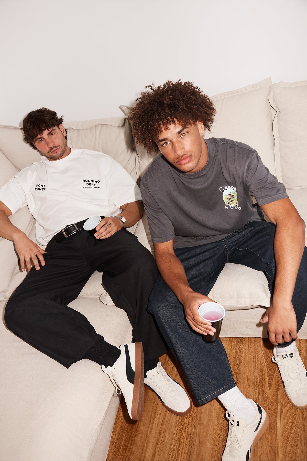 Common Need Tranquil Heavyweight Boxy Tee Washed Black