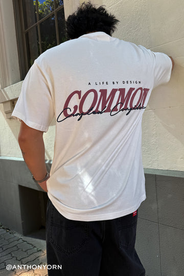 Common Need Slant Heavyweight Boxy Tee White