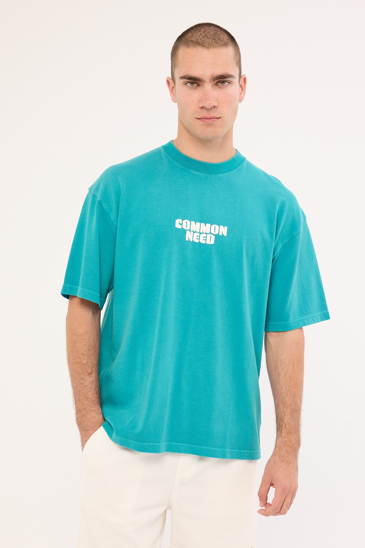Common Need Quest Heavyweight Easy Tee Washed Teal