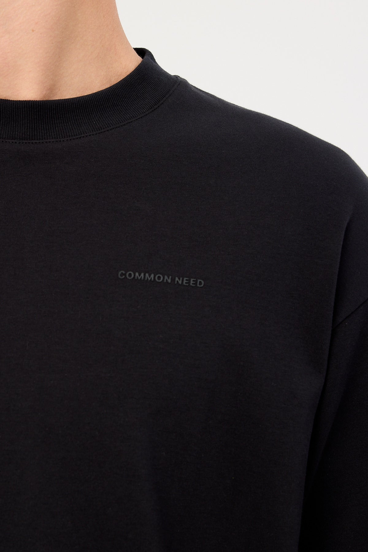 Common Need Focus Heavyweight Boxy Tech Tee Black