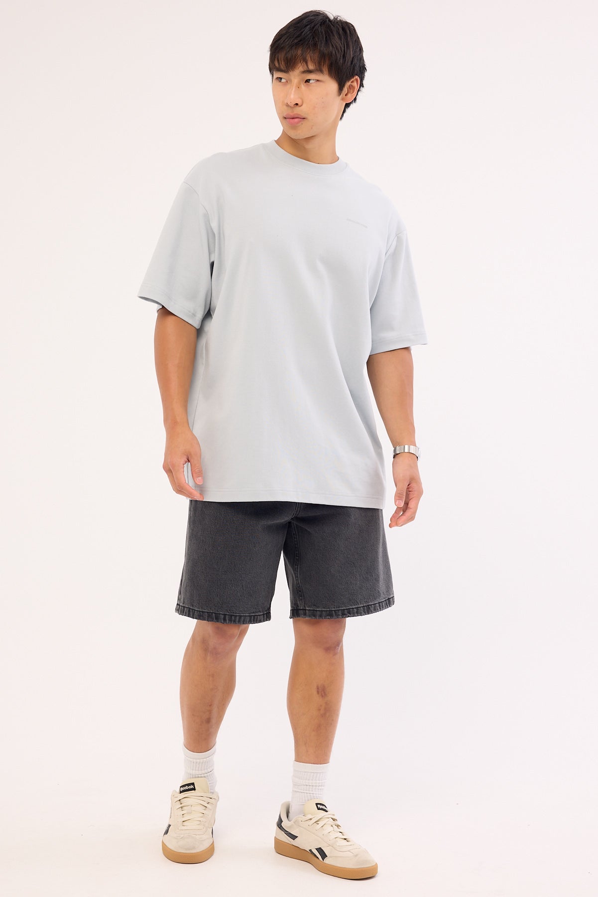 Common Need Focus Heavyweight Boxy Tech Tee Grey