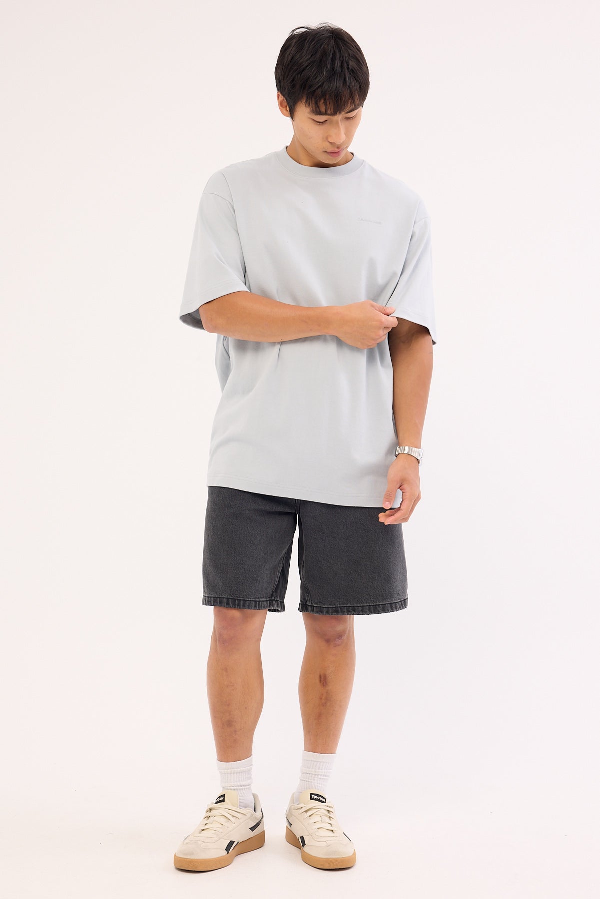 Common Need Focus Heavyweight Boxy Tech Tee Grey