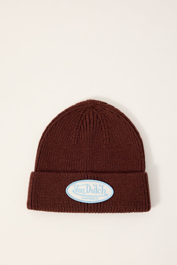 Von Dutch Originals Cuff Beanie Chocolate