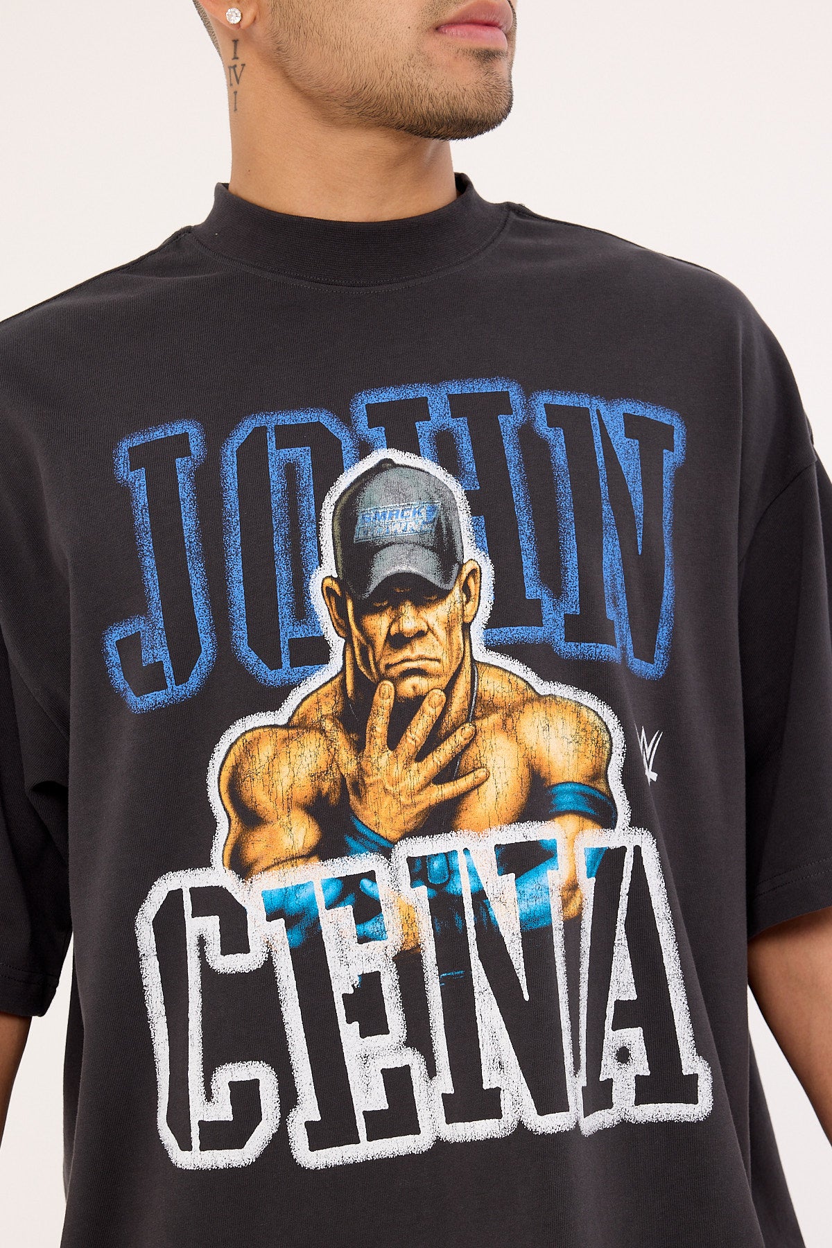 Mitchell & Ness U Can't See Me Boxy Tee Faded Black