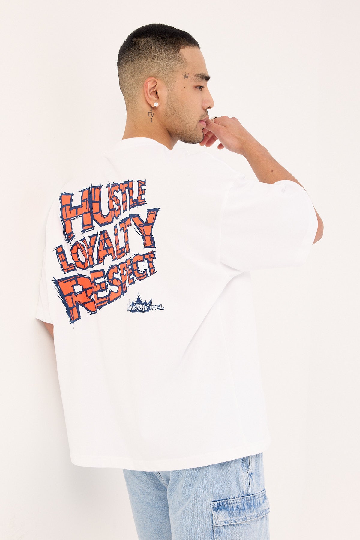 Mitchell & Ness John Cena Hustle Boxy Tee Vintage White