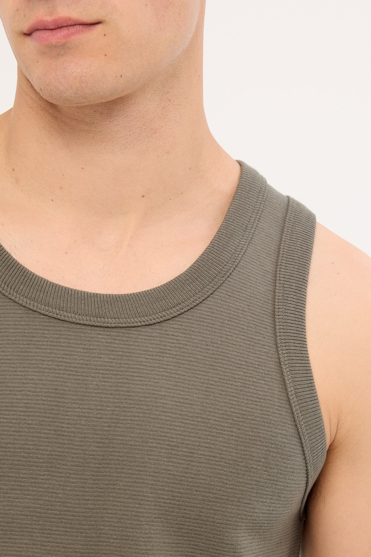 Common Need Luxe Ottoman Singlet Mushroom