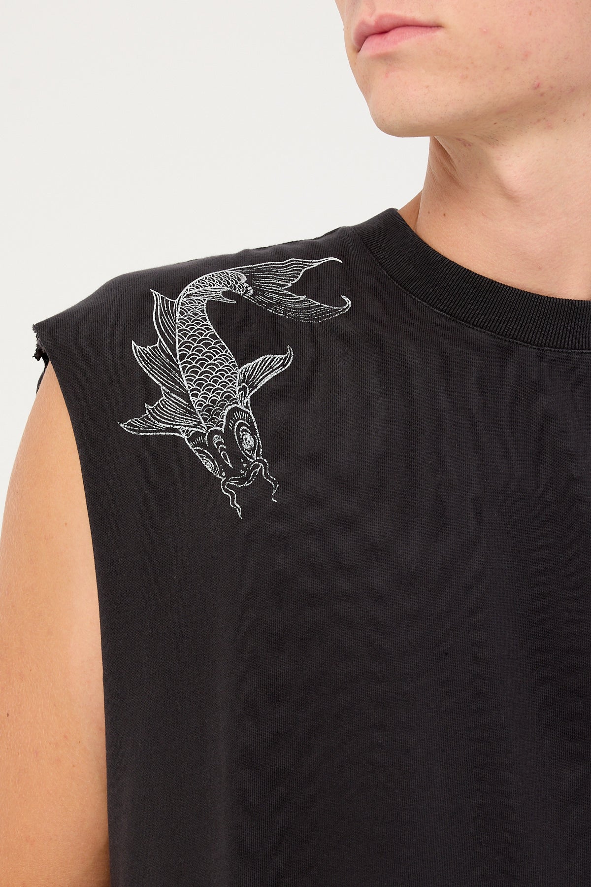 Common Need Tsukiyo Muscle Tank Washed Black