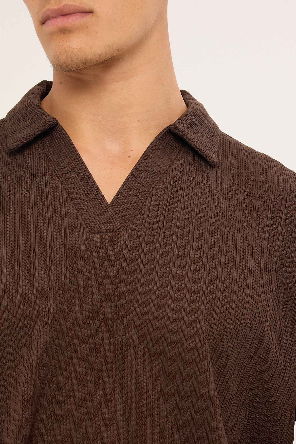 Common Need Arthur Boxy Polo Brown