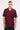 Common Need Austin Pleated Resort Shirt Burgundy