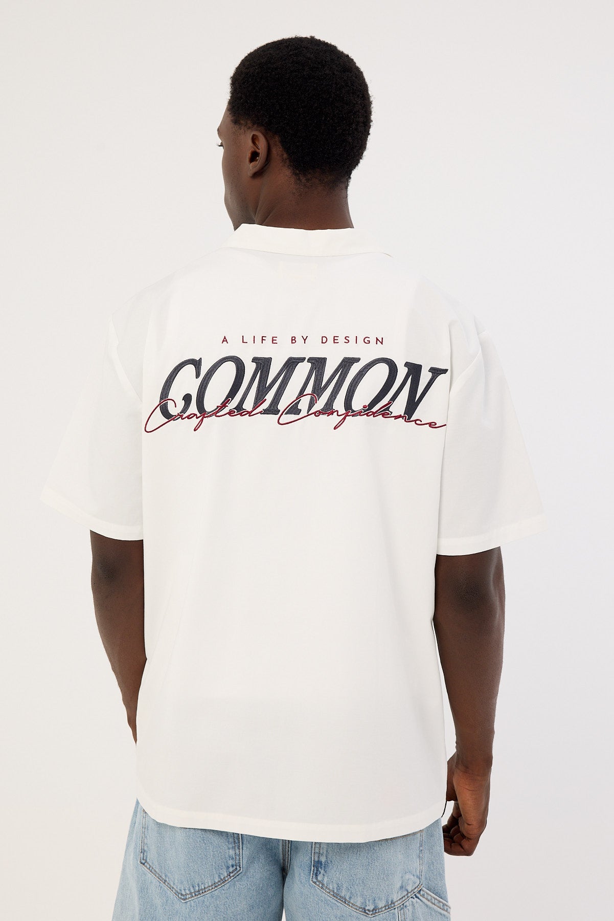 Common Need Slant Resort Shirt White