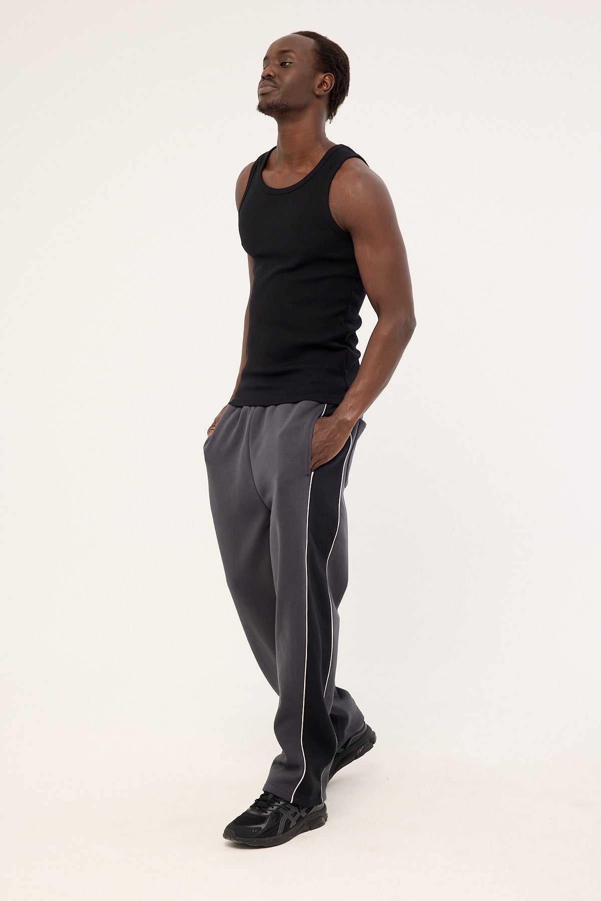 Panel Sweatpants Common Need Gallery Panel Sweatpant Washed Black – Universal Store