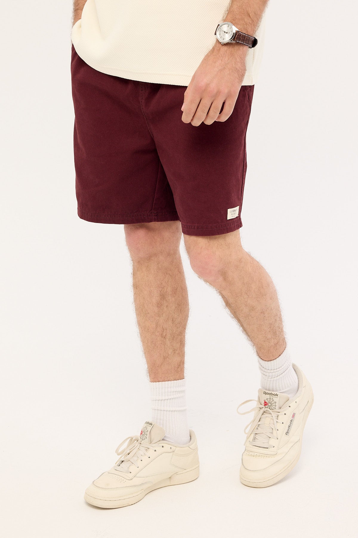 Common Need Habitat Elastic Waist Short Washed Merlot