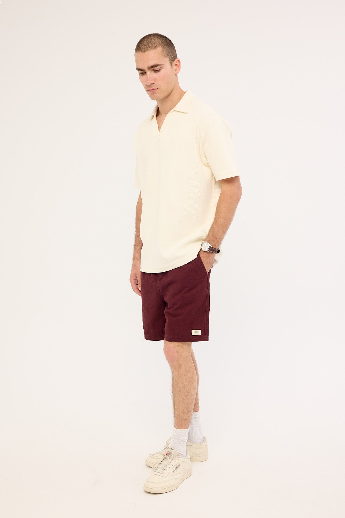 Common Need Habitat Elastic Waist Short Washed Merlot