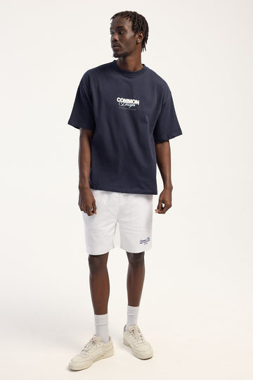 Common Need Royalty Elastic Waist Short White