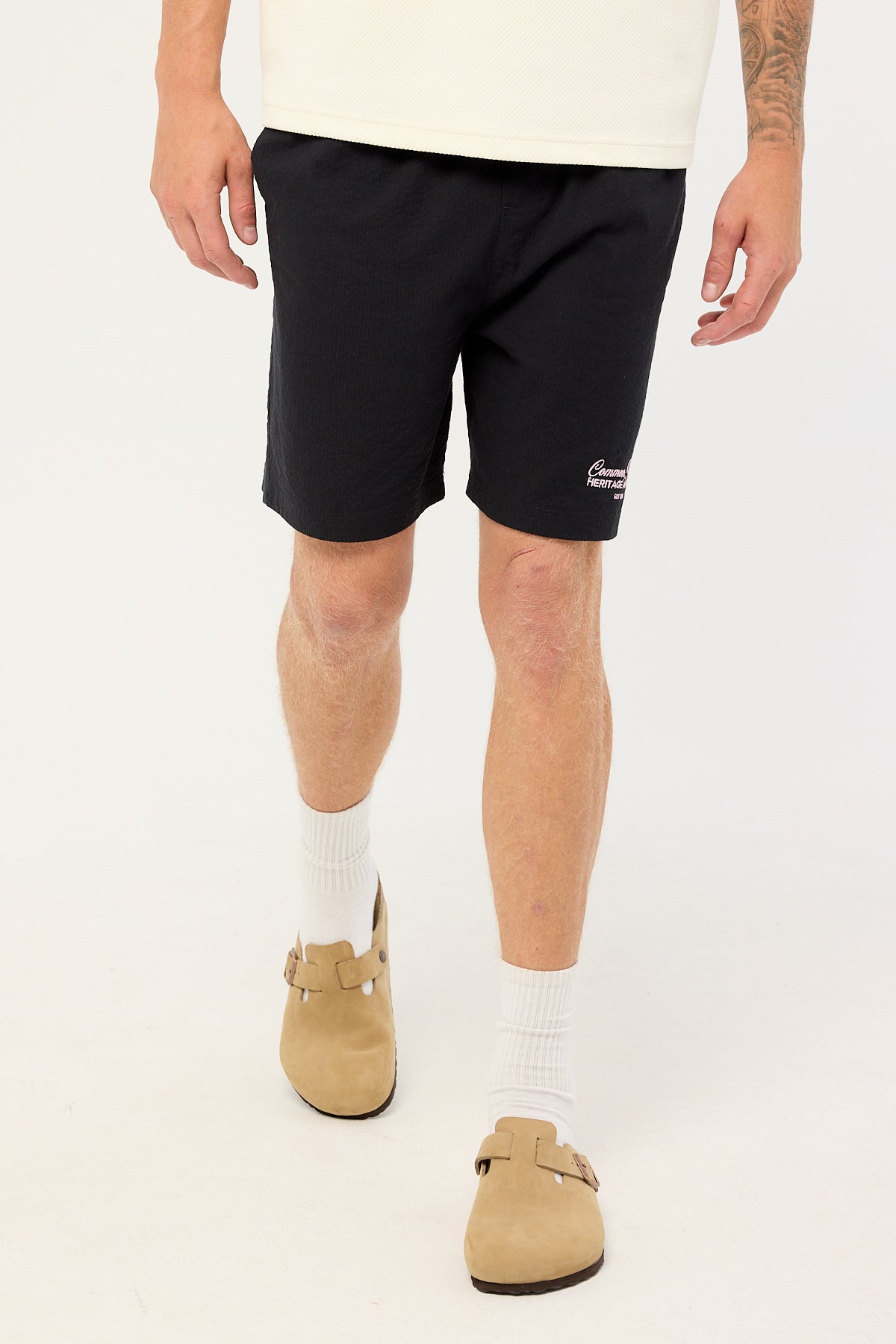 Common Need Royalty Elastic Waist Short Black