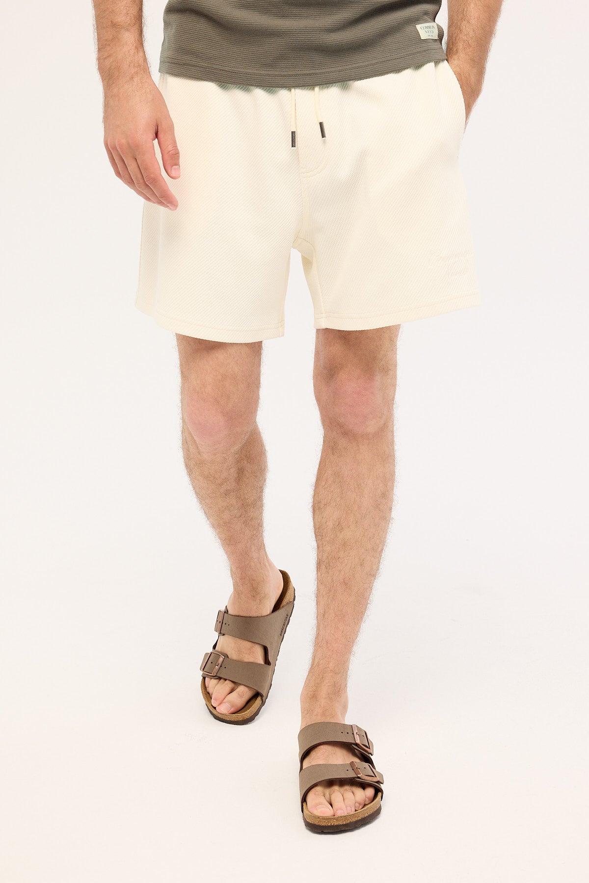 Common Need Alfie Elastic Waist Short Off White