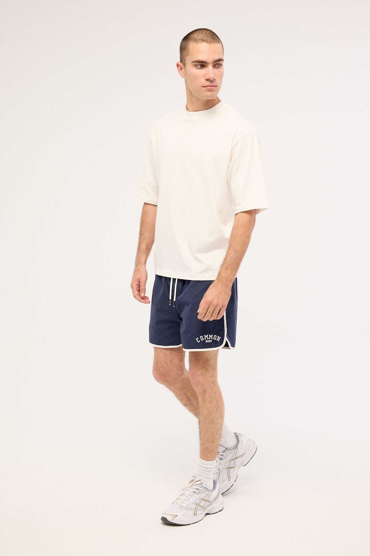 Common Need Collegiate 15 Elastic Waist Short Navy