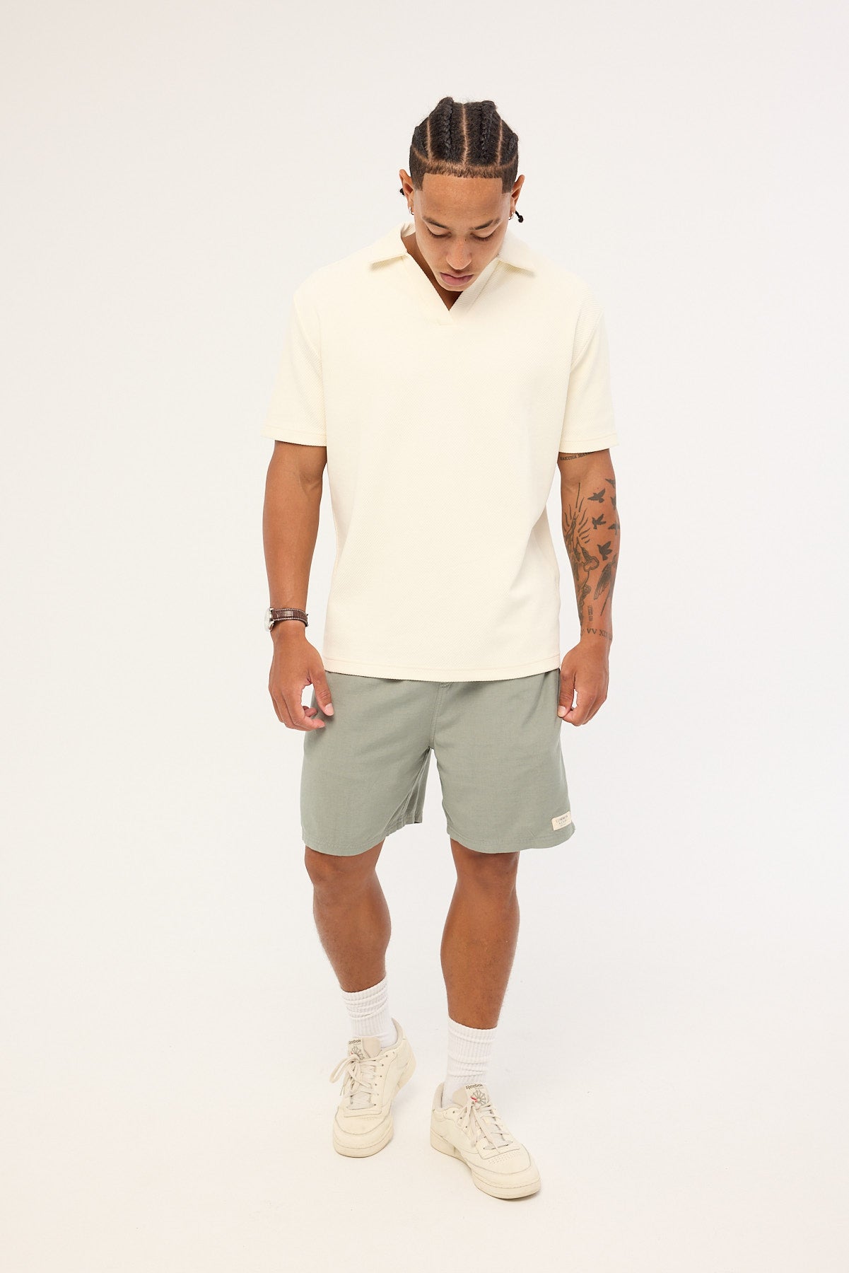 Common Need Haven Elastic Waist Short Sage