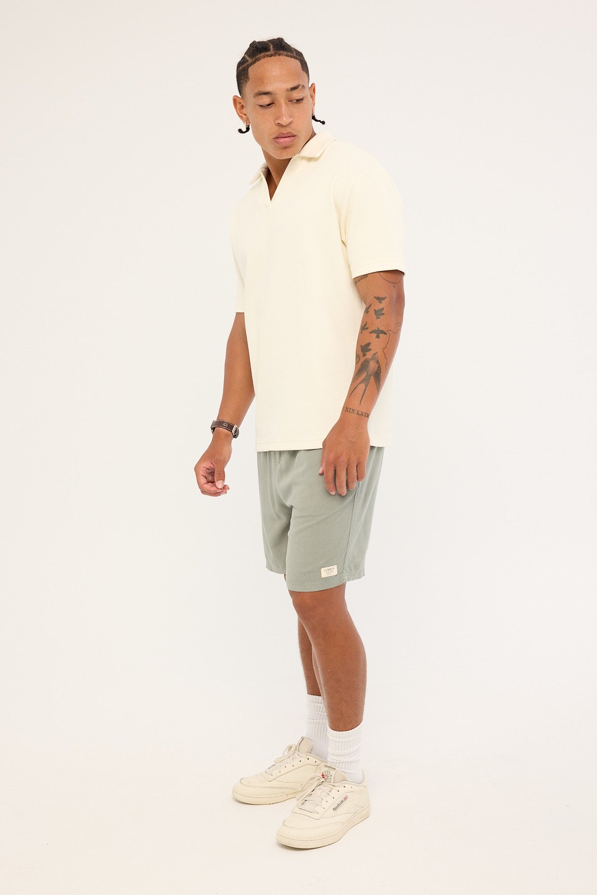 Common Need Haven Elastic Waist Short Sage