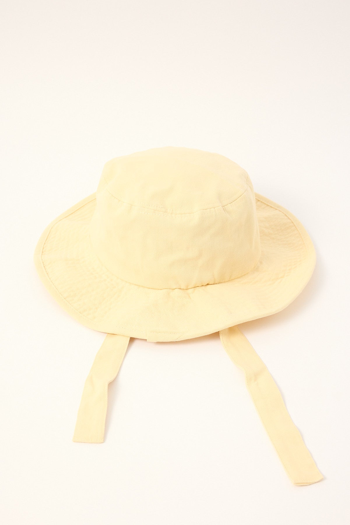 Luck & Trouble Tides Wide Brim Bucket Hat Butter Yellow