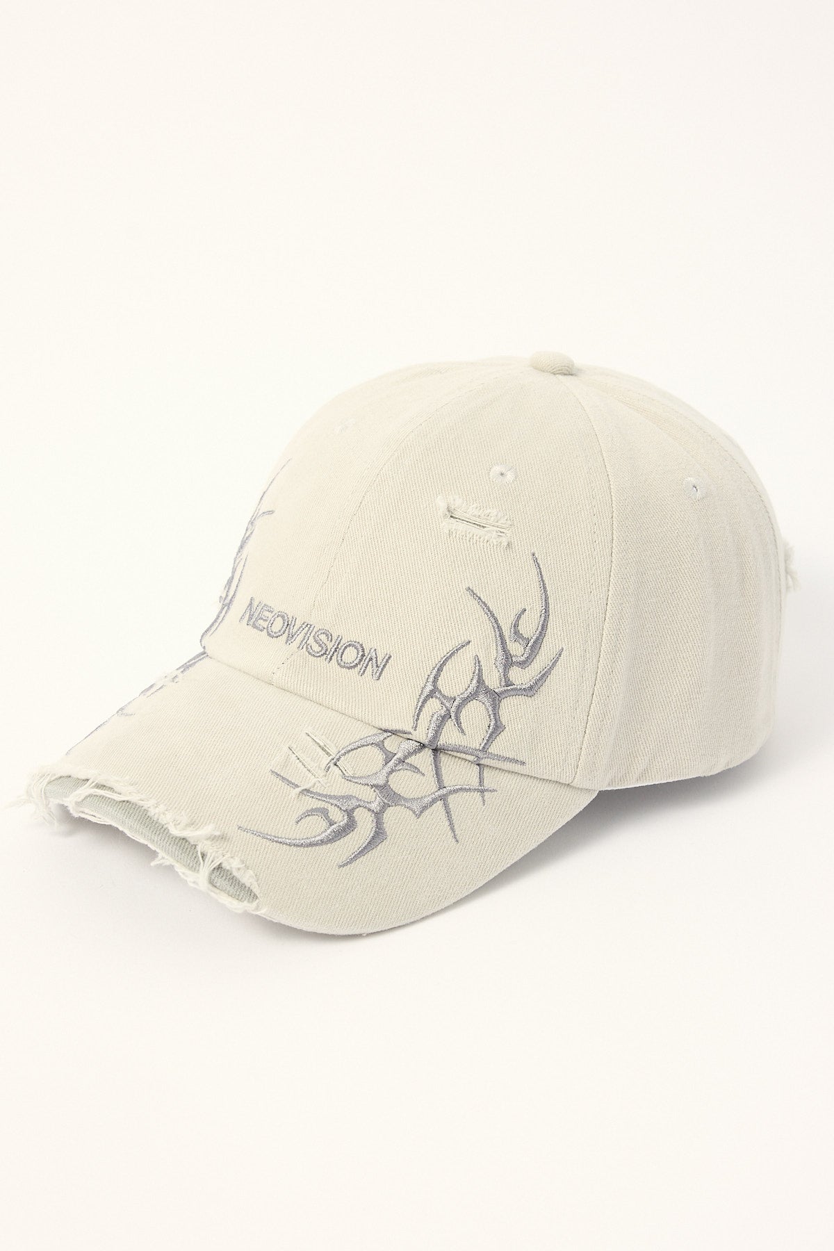 Neovision Ragged Distressed Dad Cap Light Grey