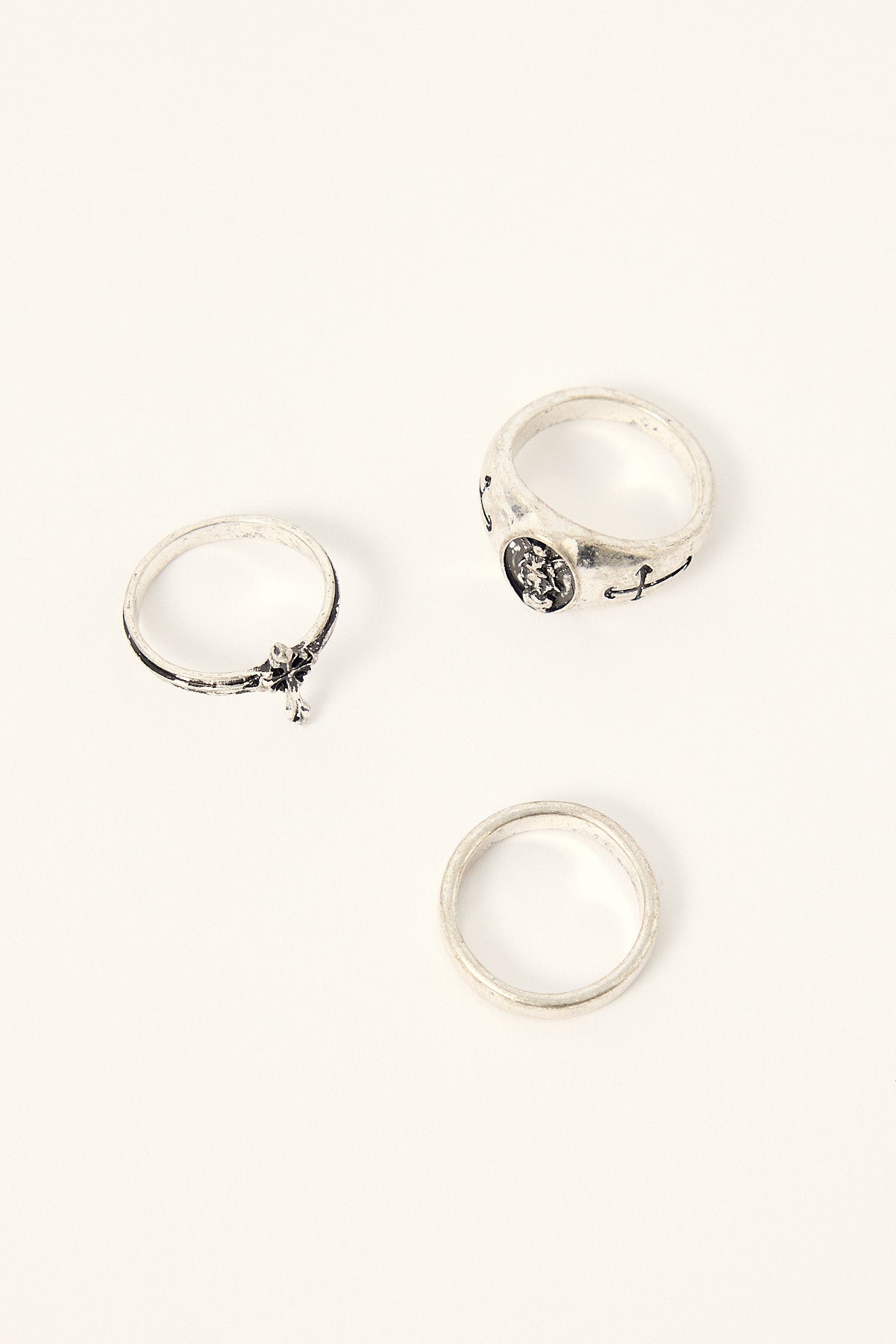 Neovision Seraph Ring 3 Pack Antique Silver