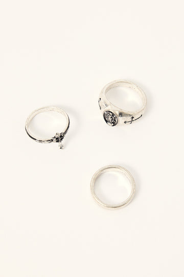 Neovision Seraph Ring 3 Pack Antique Silver