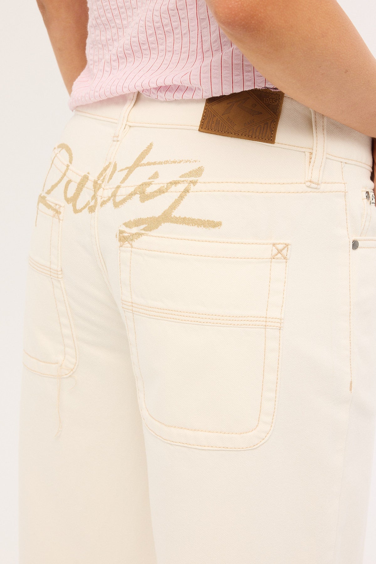 Rusty Snow Lucy Low Rise Jean Snowy White