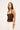 Sndys The Label Gianna Ruched Halterneck Top Chocolate
