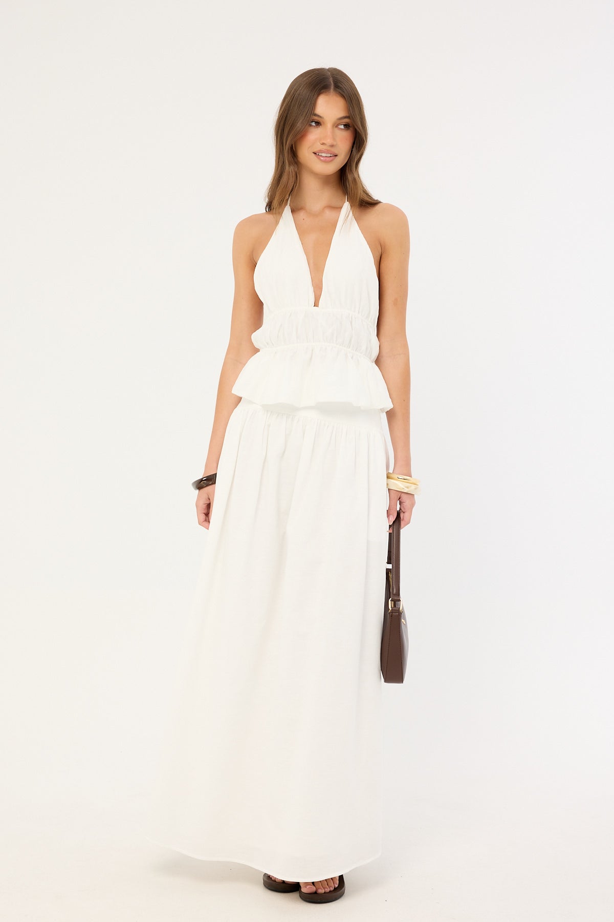 Sndys The Label Nesa Maxi Skirt White