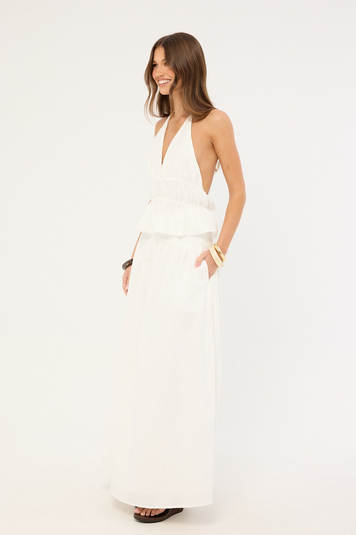Sndys The Label Nesa Maxi Skirt White