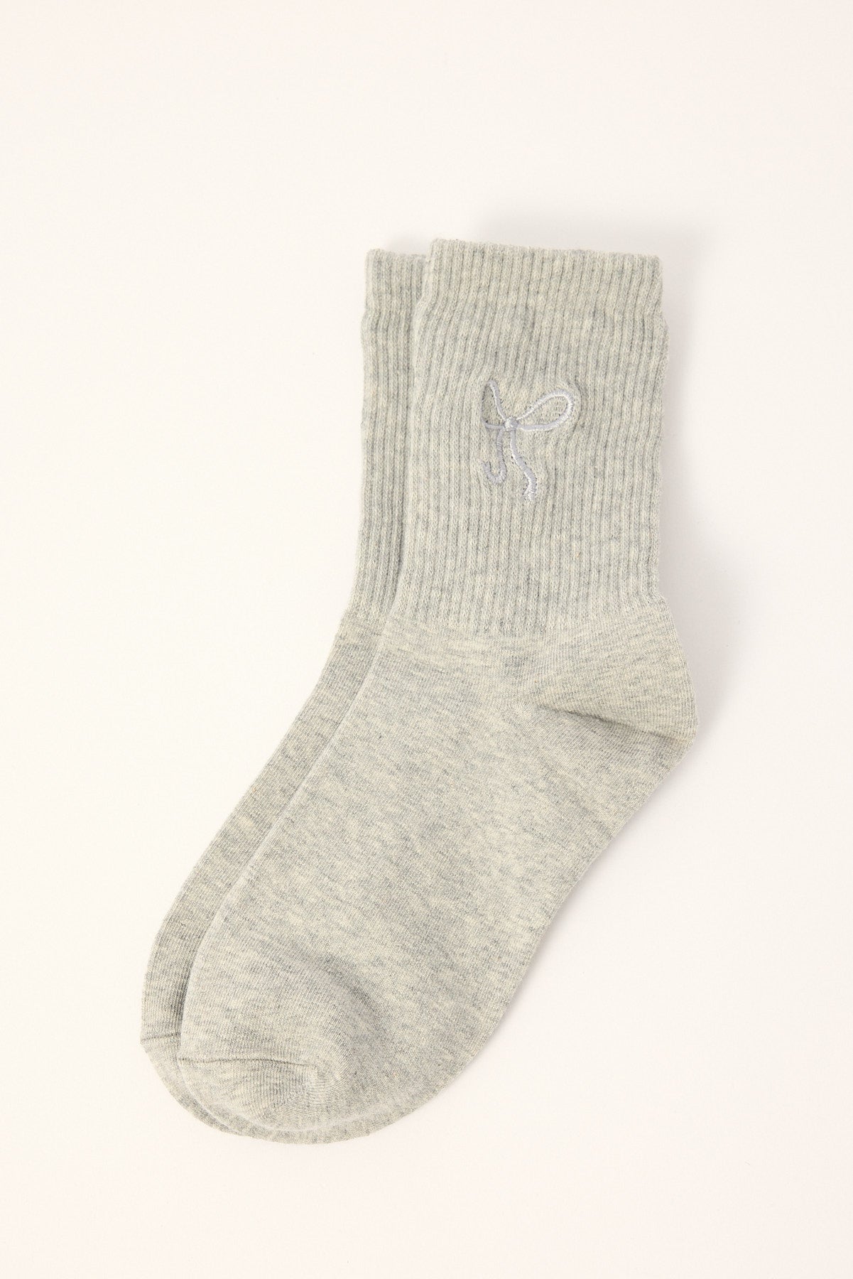 Token Motif Bow Sock Grey