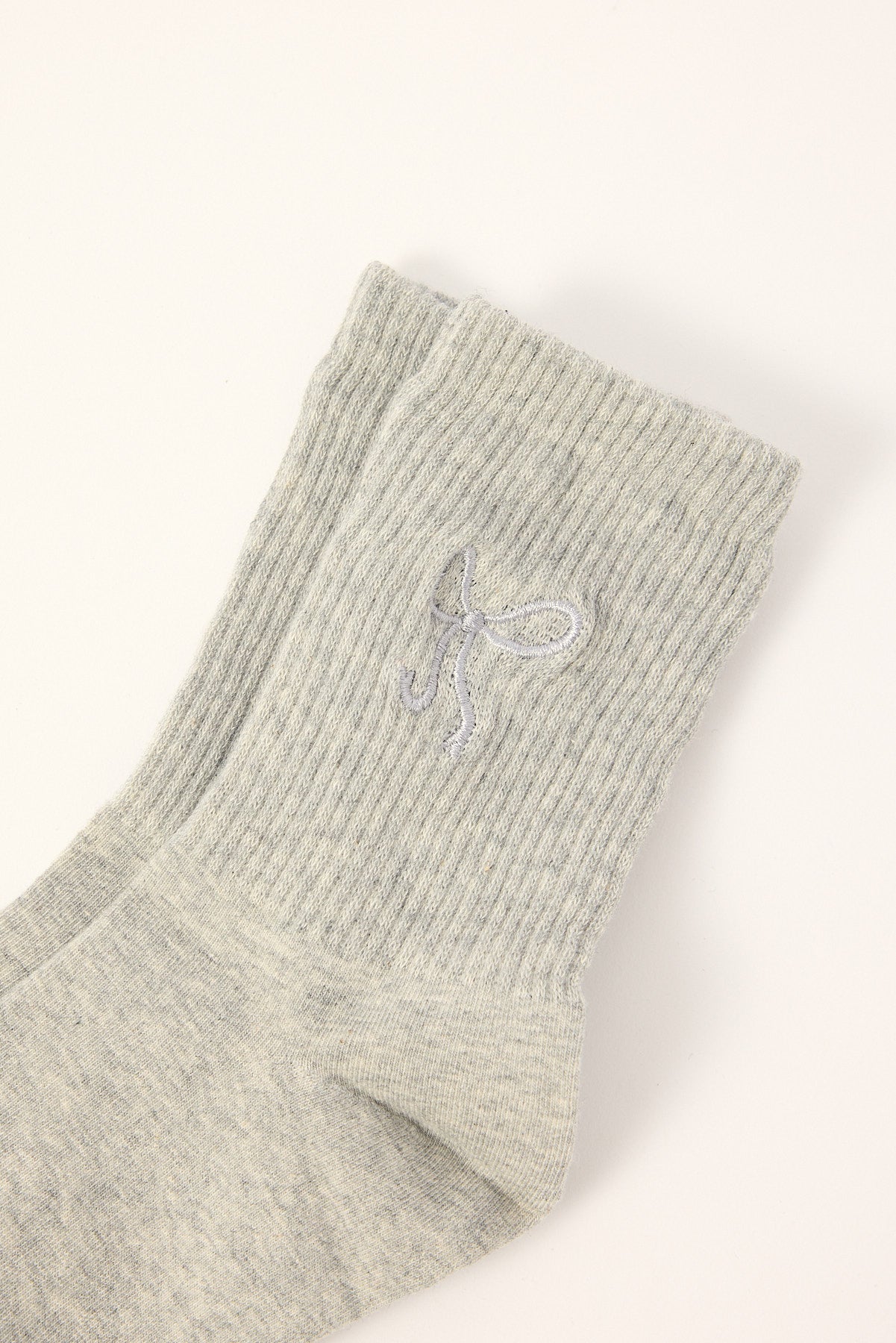 Token Motif Bow Sock Grey