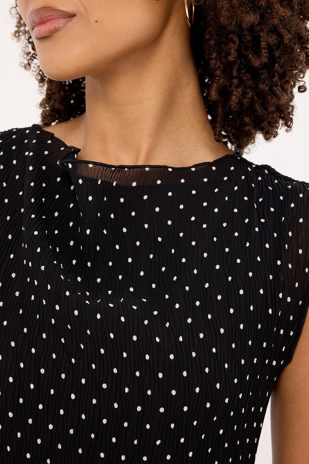 Lioness Mariner Mini Dress Noir Polka