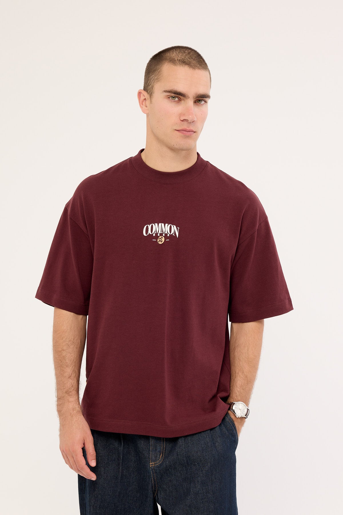 Common Need Stake Heavyweight Easy Tee Merlot