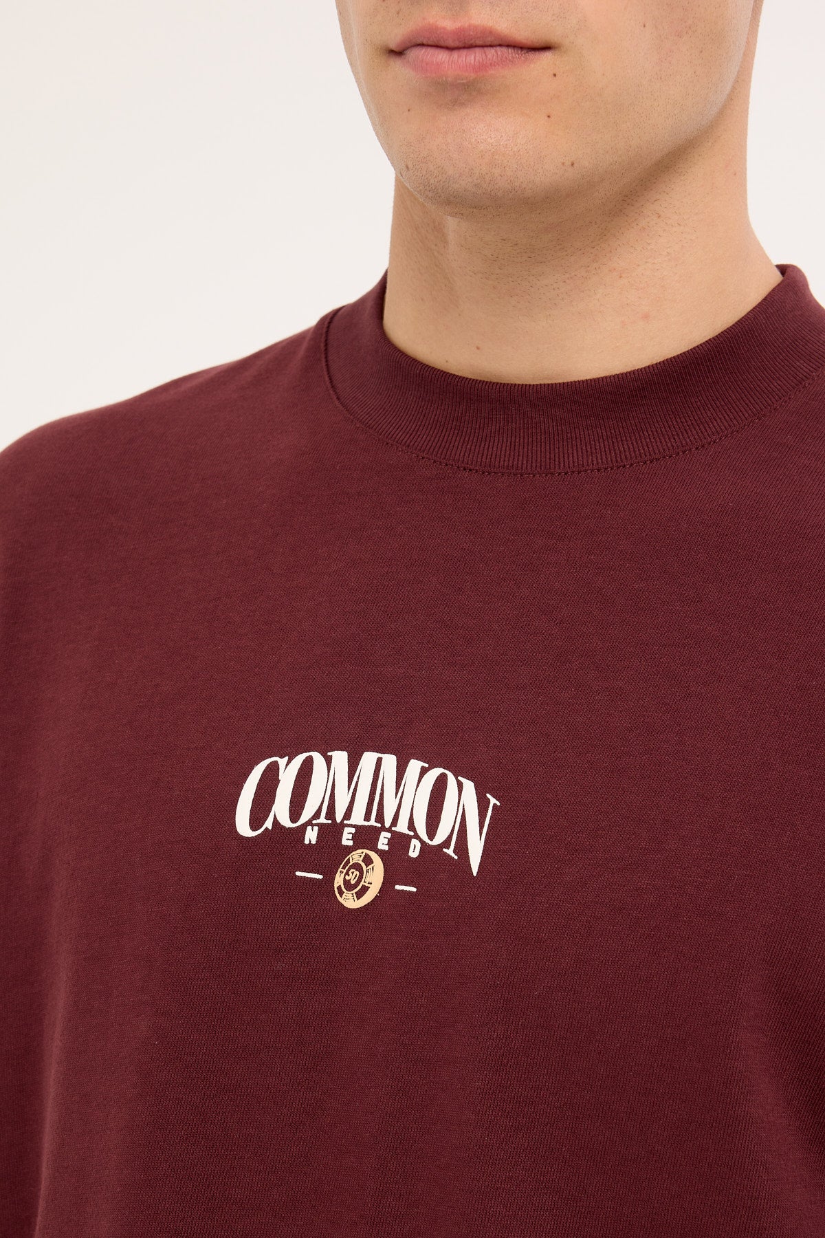 Common Need Stake Heavyweight Easy Tee Merlot