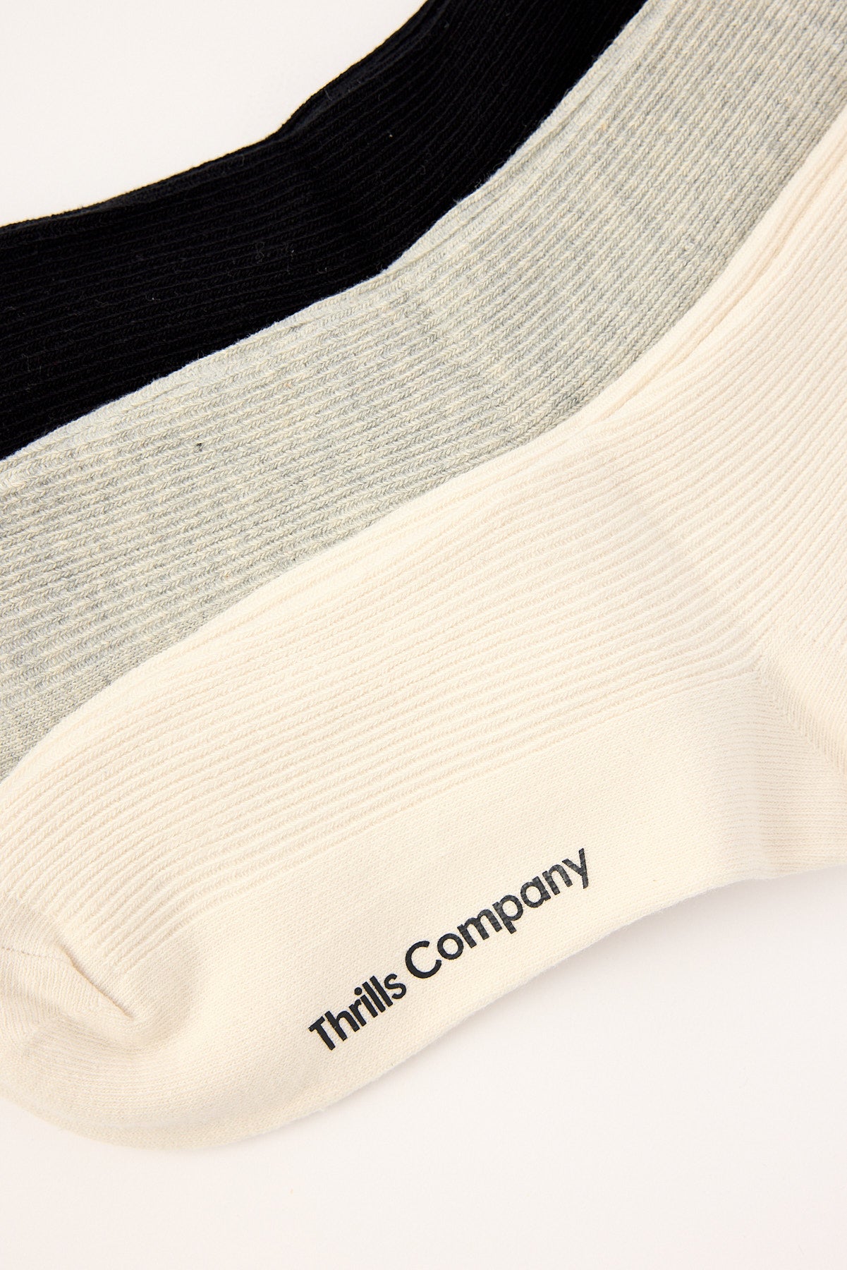 Thrills Foundation 3 Pack Sock Heritage White/Black/Grey Marle
