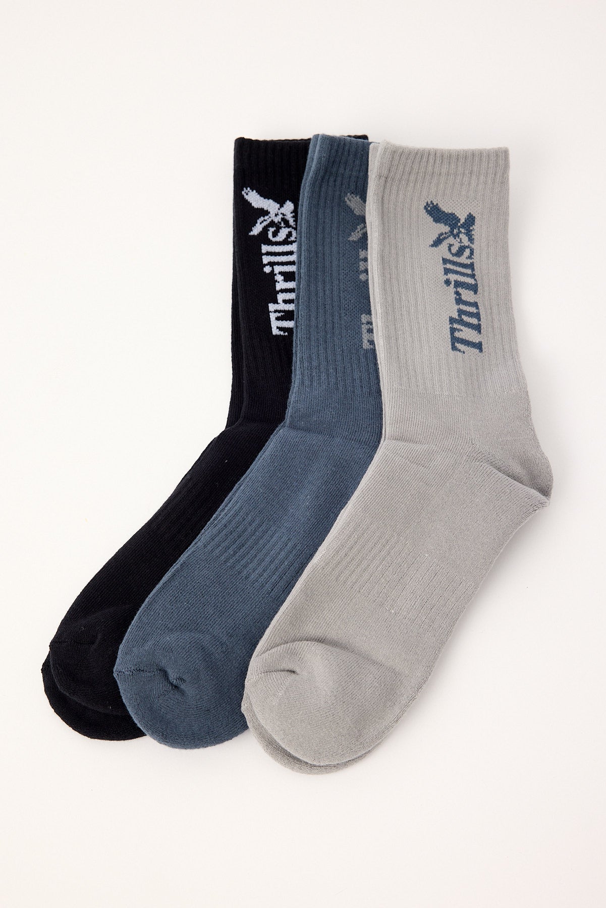 Thrills Thrills Workwear 3 Pack Sock Alloy/Light Petrol/Black