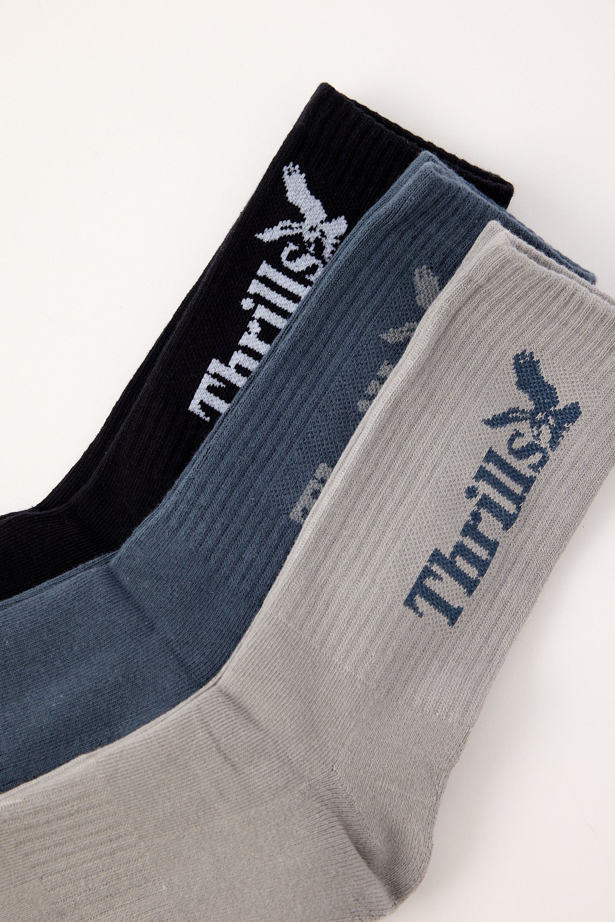 Thrills Thrills Workwear 3 Pack Sock Alloy/Light Petrol/Black