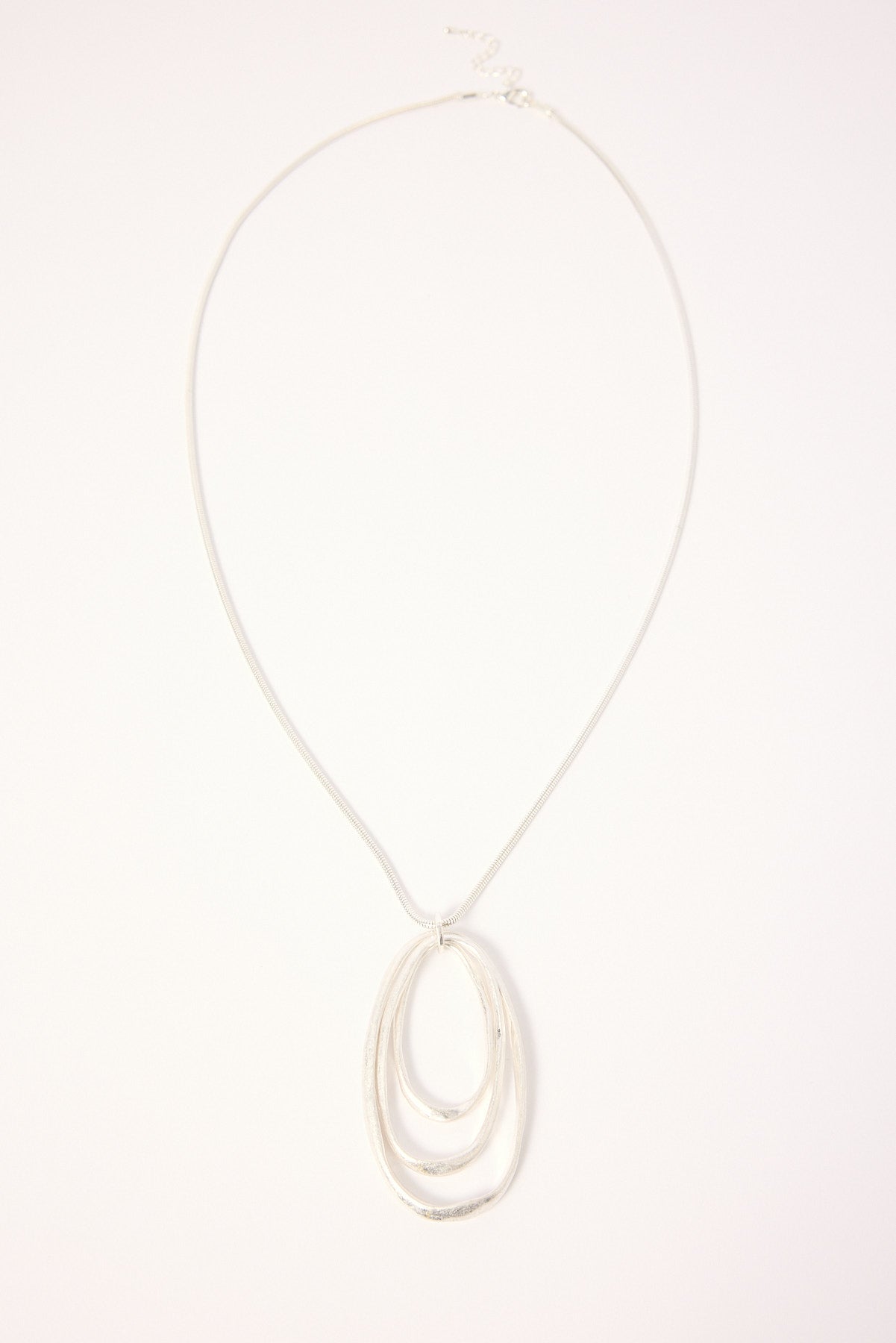 Token Moonrise Circle Statement Necklace Silver