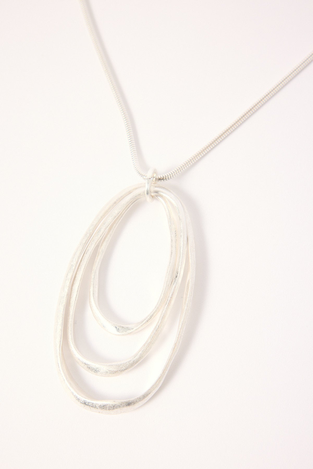 Token Moonrise Circle Statement Necklace Silver