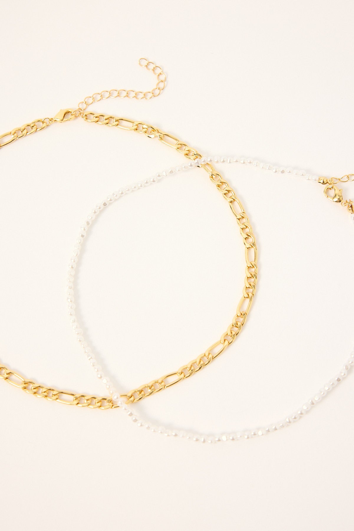 Token Coraline Pearl Necklace 2 Pack Gold